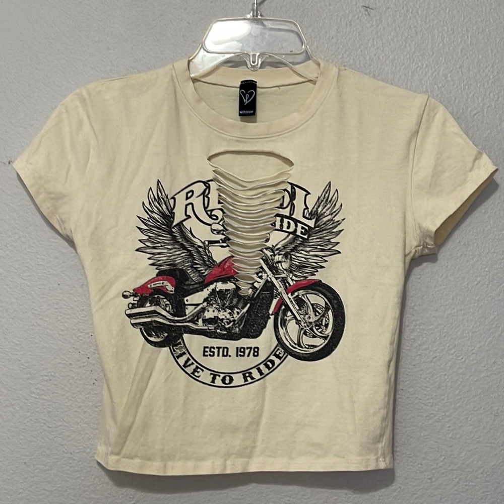 WINDSOR REBEL PRIDE MOTORCYCLE CROP TOP